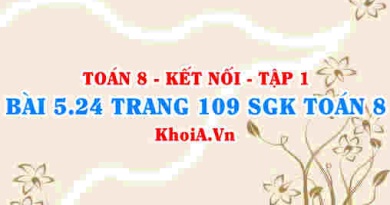 Bài 5.24 trang 109 SGK Toán 8 tập 1 Kết nối tri thức